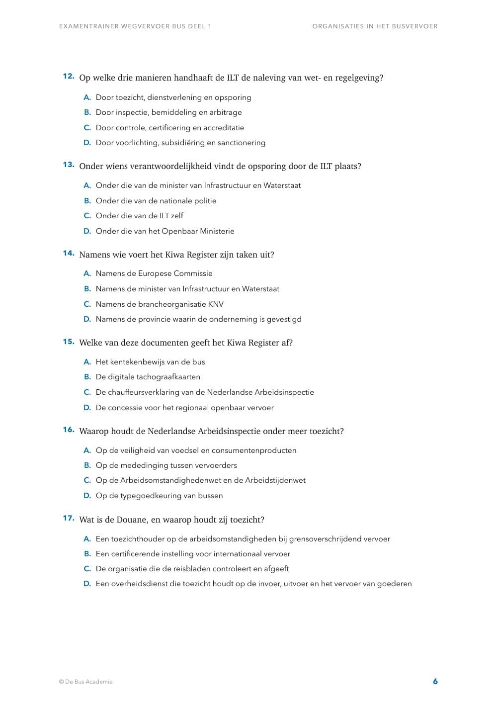 Voorbeeldpagina 5 van Examentrainer Wegvervoer Bus deel 1