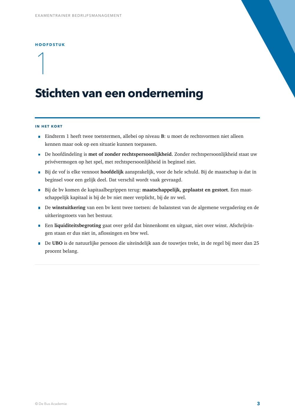 Voorbeeldpagina 2 van Examentrainer Bedrijfsmanagement