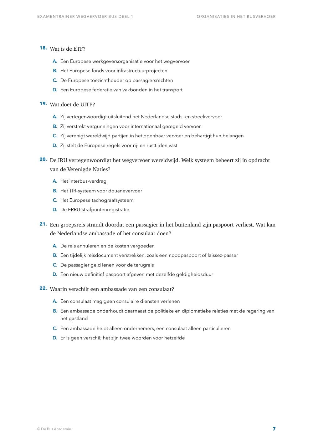 Voorbeeldpagina 6 van Examentrainer Wegvervoer Bus deel 1