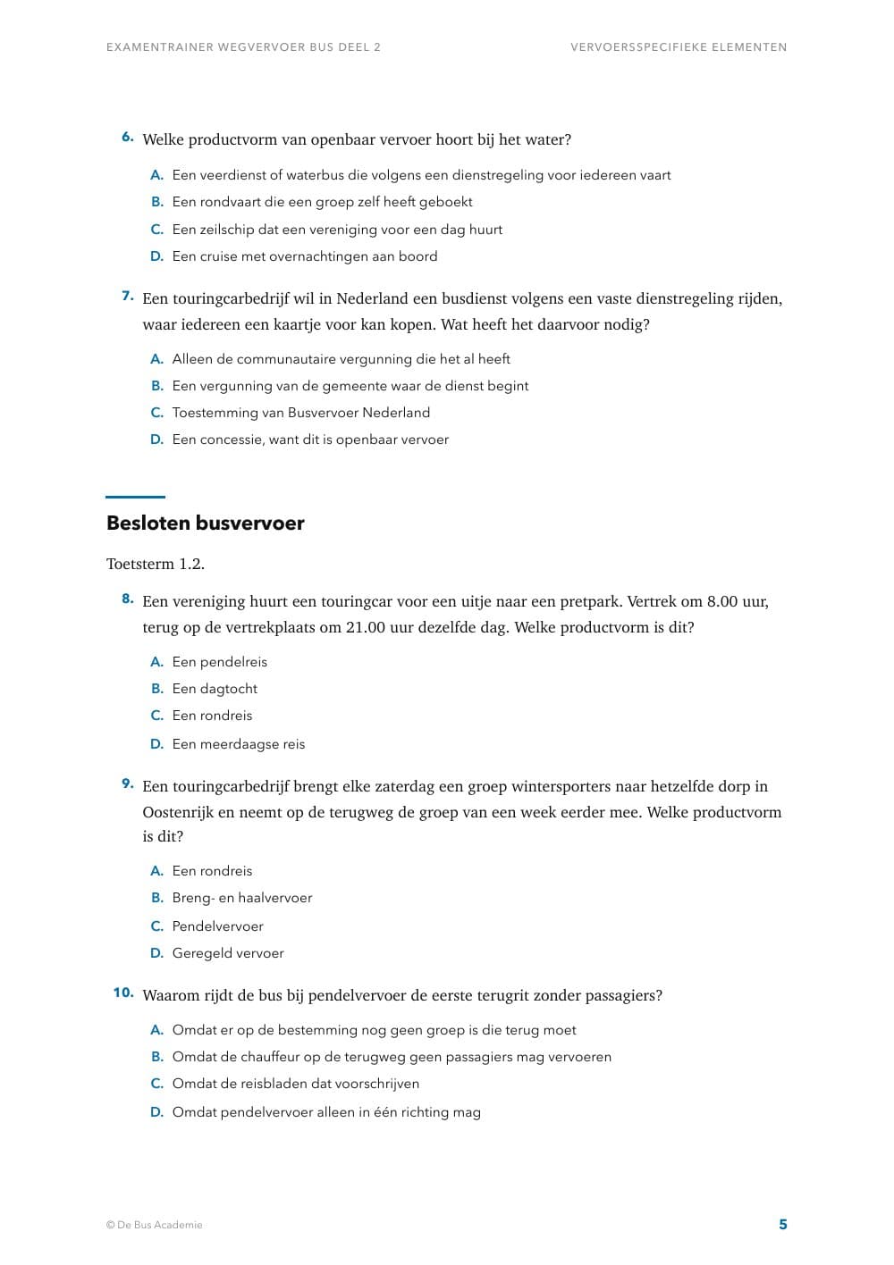 Voorbeeldpagina 4 van Examentrainer Wegvervoer Bus deel 2