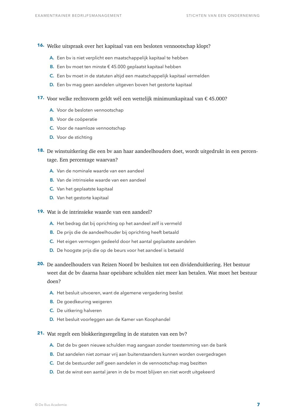 Voorbeeldpagina 6 van Examentrainer Bedrijfsmanagement