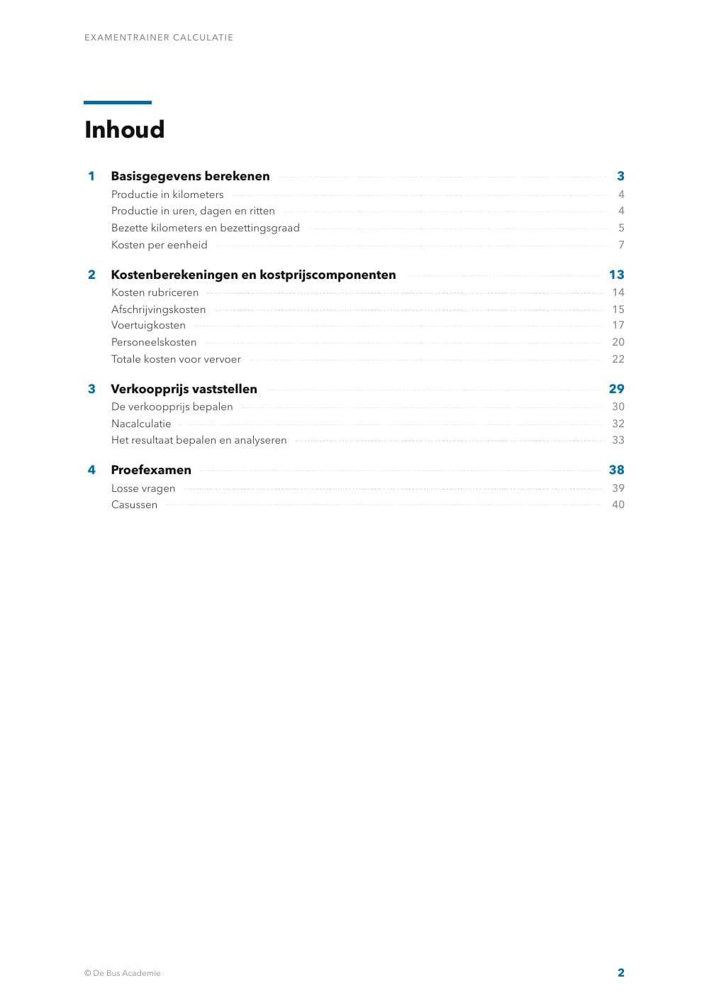 Voorbeeldpagina 1 van Examentrainer Calculatie
