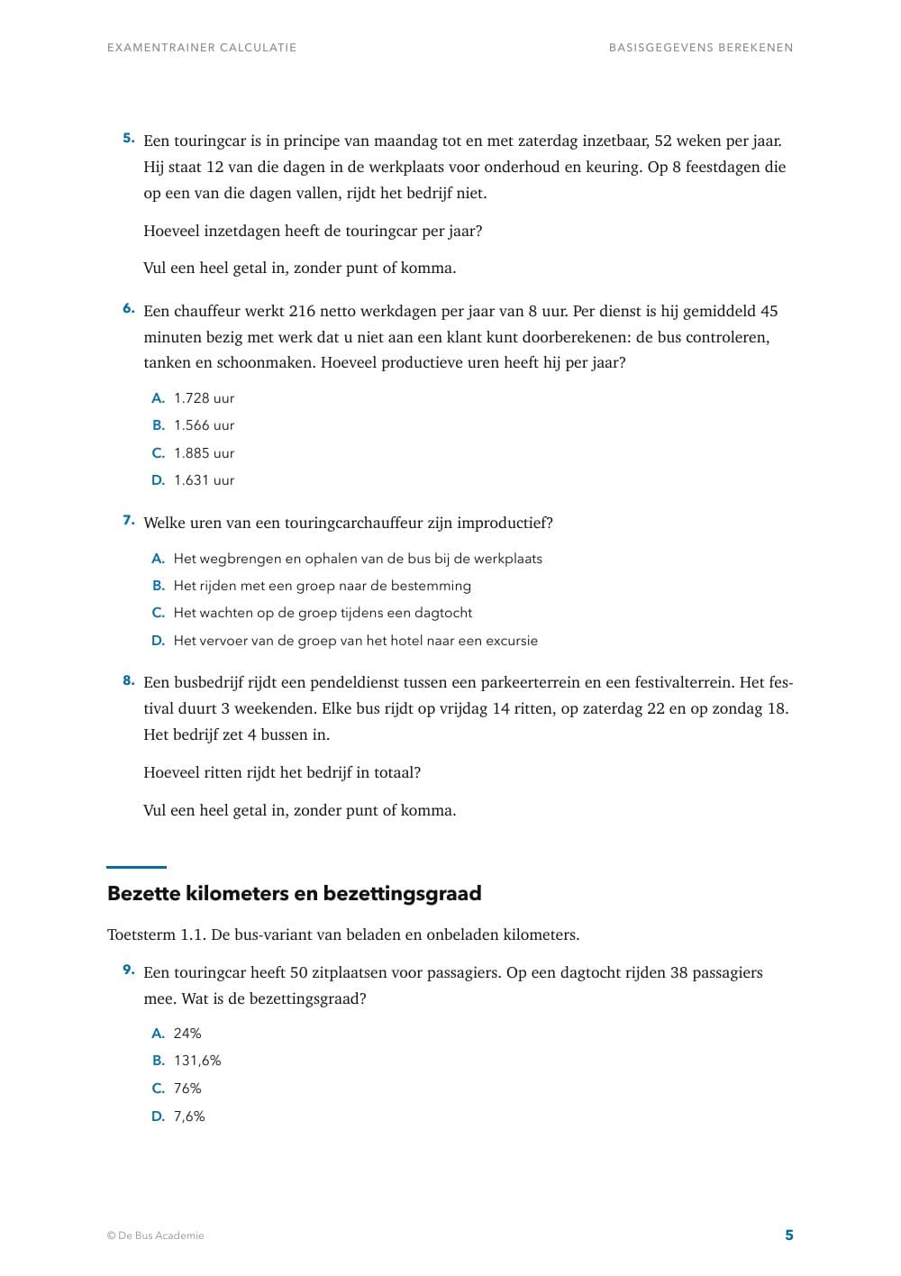 Voorbeeldpagina 4 van Examentrainer Calculatie