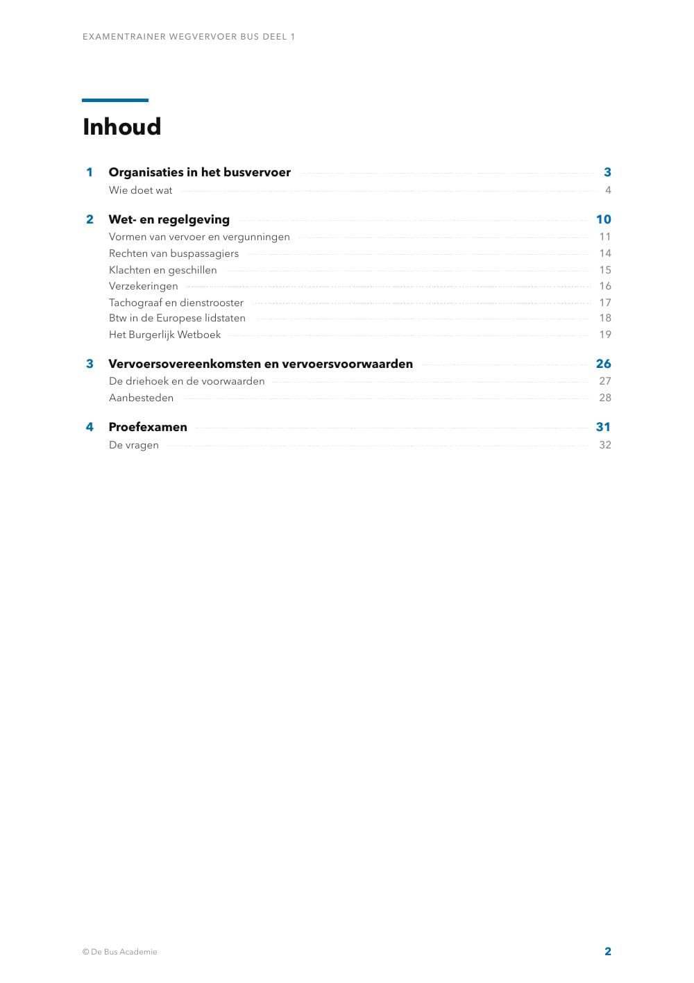 Voorbeeldpagina 1 van Examentrainer Wegvervoer Bus deel 1
