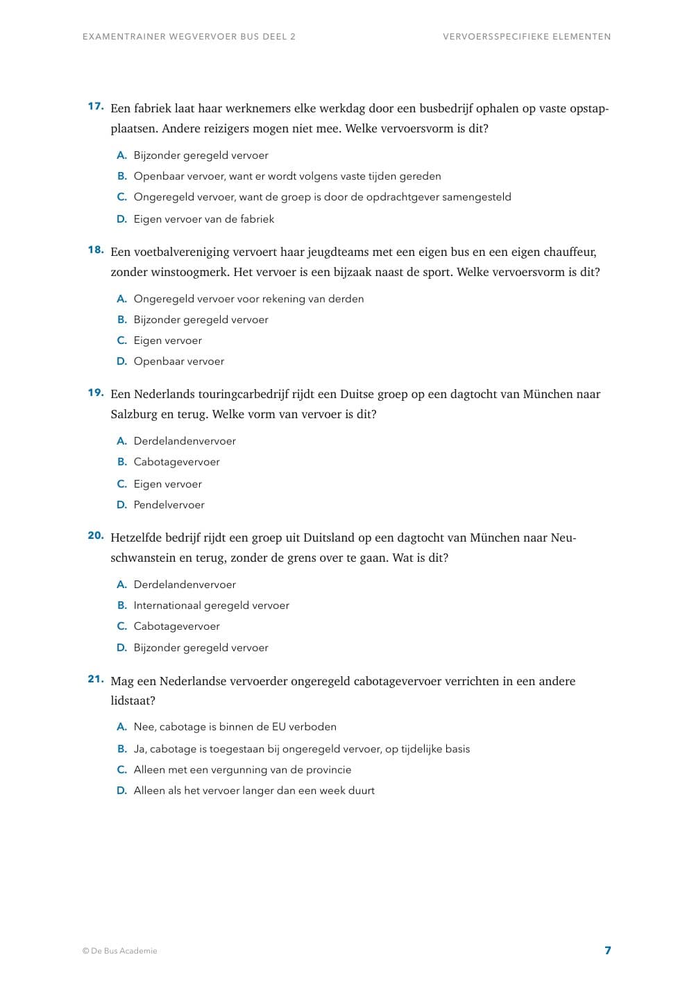 Voorbeeldpagina 6 van Examentrainer Wegvervoer Bus deel 2